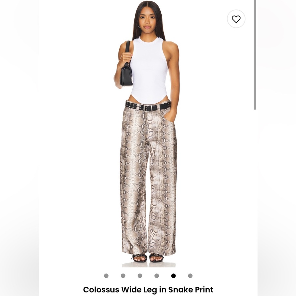 Colossus Wide Leg Snake Print Pants NEW